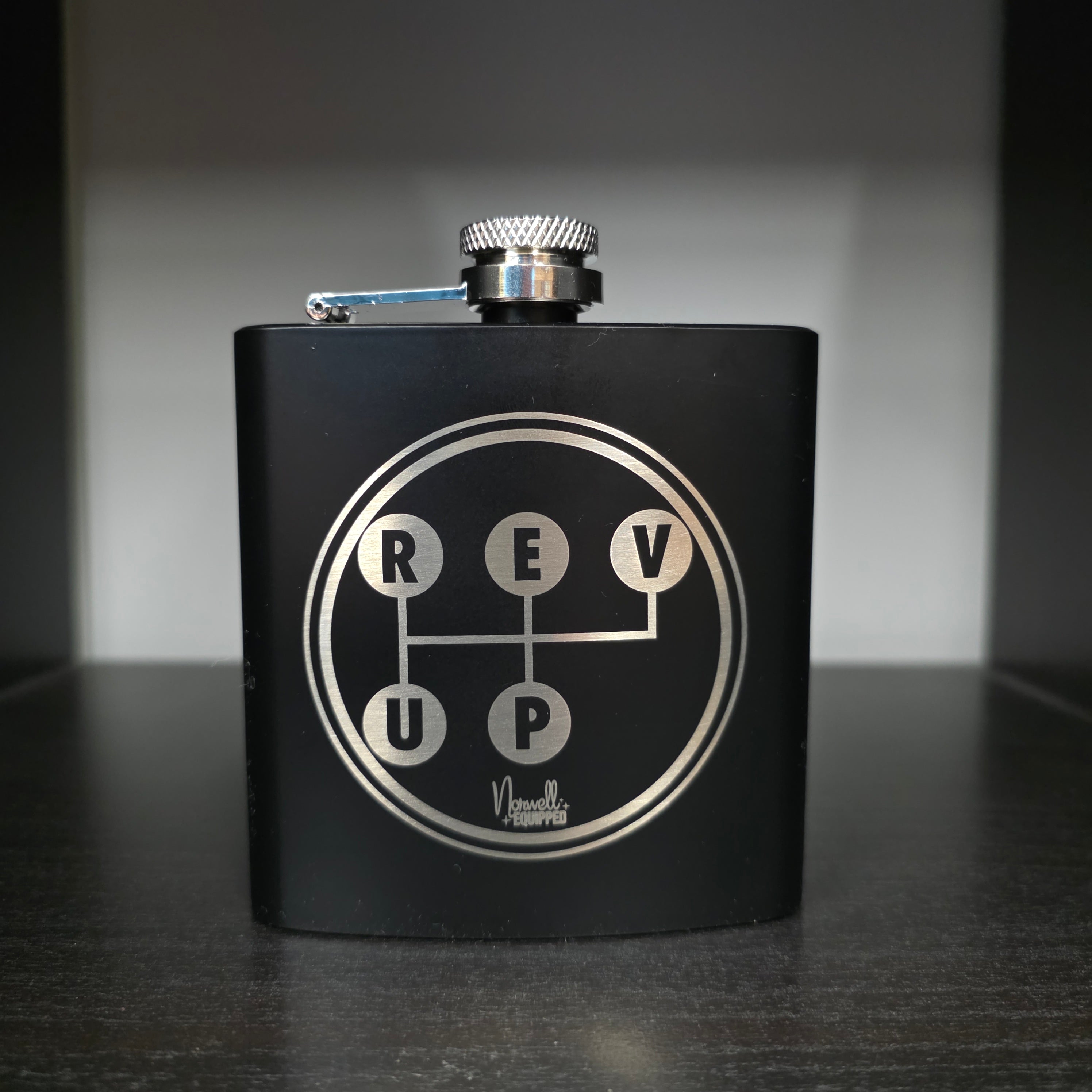 REV-UP 6 OUNCE HIP FLASK