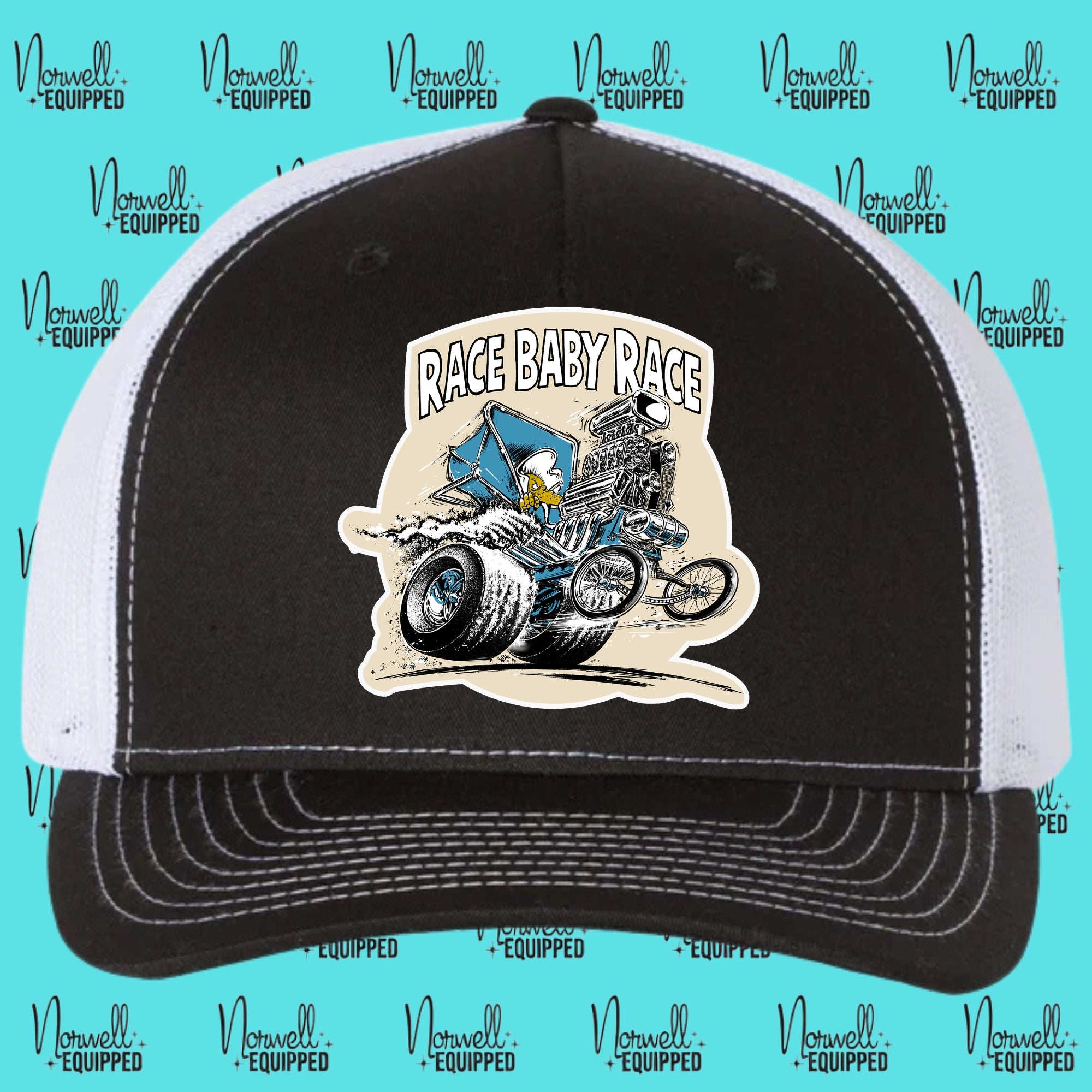 RACE BABY RACE TRUCKER HAT